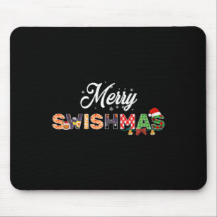 Funny Basketball Christmas Quote Merry Swishmas Ma Mouse Mat