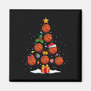 Funny Basketball Christmas Tree Lights Xmas For Me Magnet