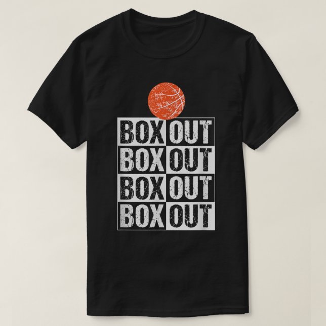 Funny Basketball Coach T Gift Box Out Saying T-Shirt (Design Front)