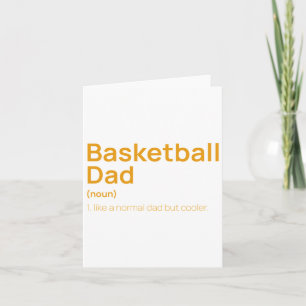 Funny Basketball Dad Definition Card