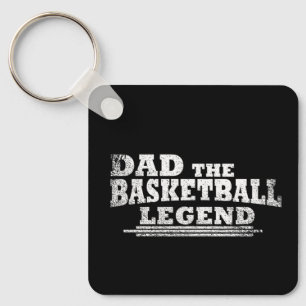 Funny basketball dad gift key ring