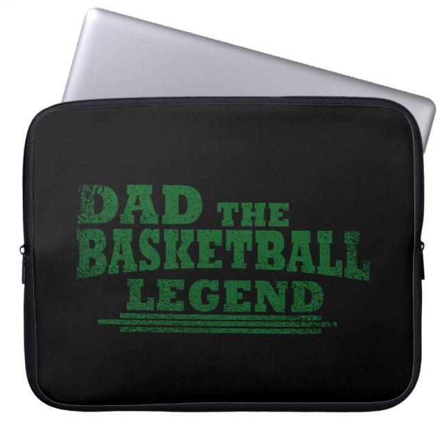 Funny basketball dad gift laptop sleeve (Front)