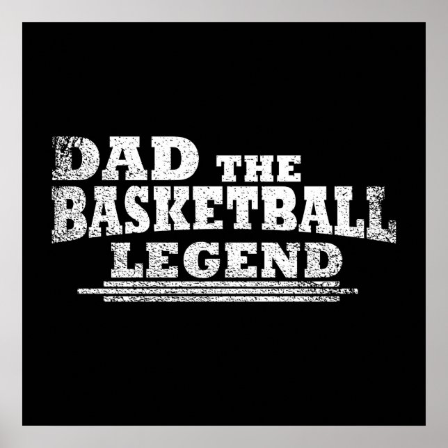 Funny basketball dad gift poster (Front)