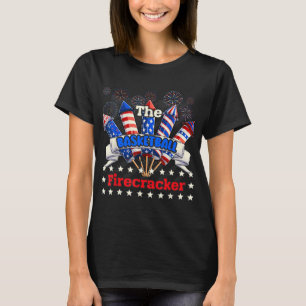 Funny Basketball Firecracker 4th Of July Family Ma T-Shirt