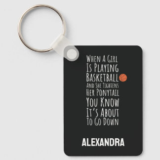 Funny Basketball For Her Teen Girls Women Player Key Ring