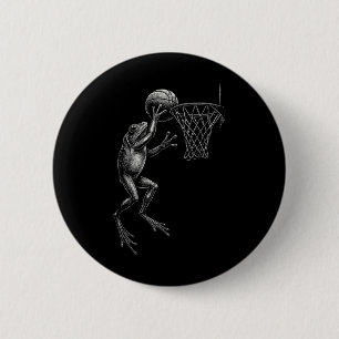 Funny Basketball Frog 6 Cm Round Badge