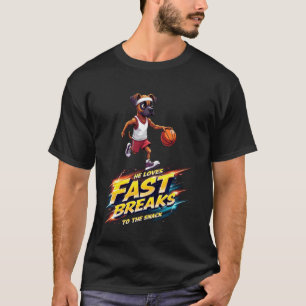 Funny Basketball Gift for Boxer Dog Lovers T-Shirt