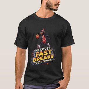 Funny Basketball Gift for Doberman Pinscher Dog Lo T-Shirt