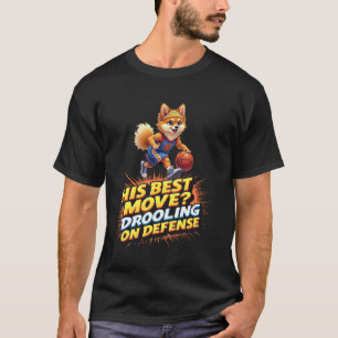 Funny Basketball Gift for Pomeranian Spitz Dog Lov T-Shirt