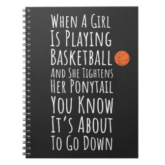 Funny Basketball Girls Gifts For Her Team Player Notebook