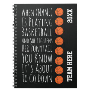 Funny Basketball Girls Team Players Gifts For Her Notebook