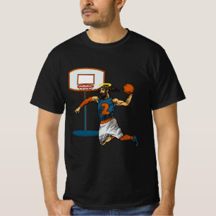 Funny Basketball Jesus Player Christian Humour Sla T-Shirt