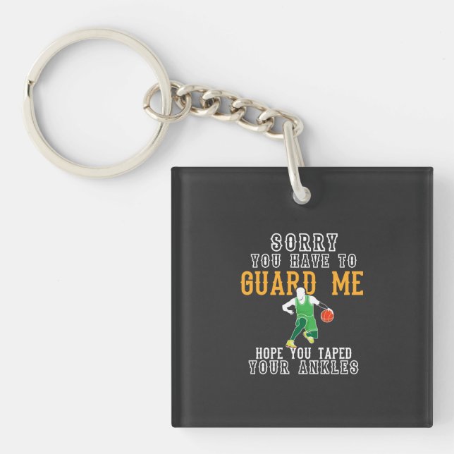 Funny Basketball Key Ring (Front)