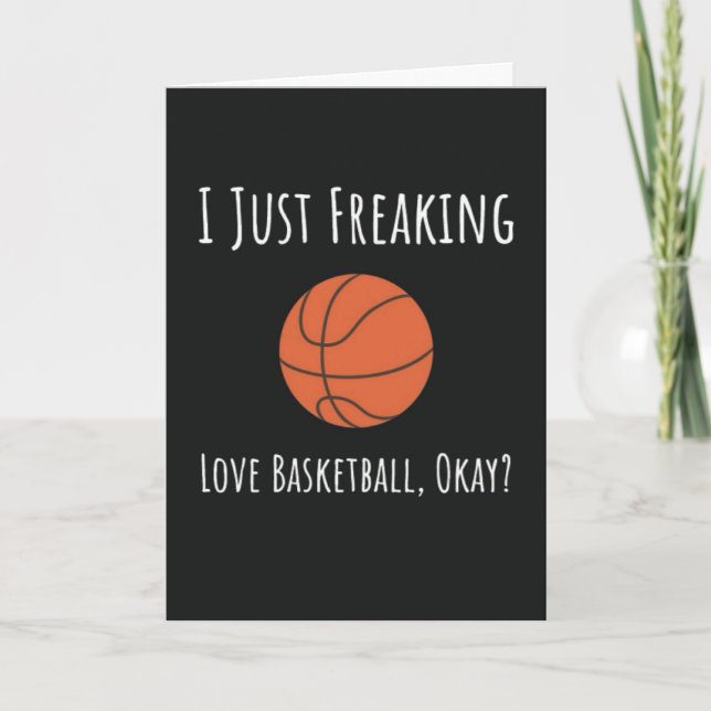 Funny Basketball Lover Cards Player Athlete Team (Front)
