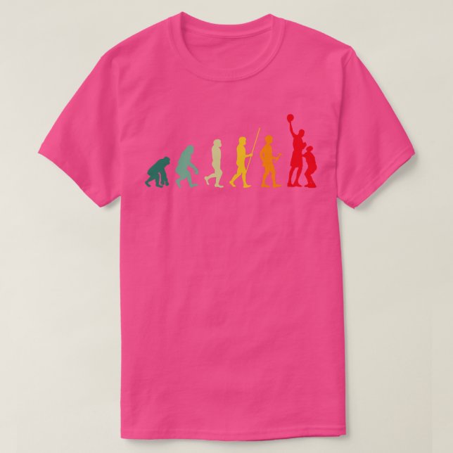Funny Basketball Player Evolution Funny Basketball T-Shirt (Design Front)