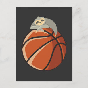 Funny Basketball Player Sloth Lazy Sport Lover Postcard