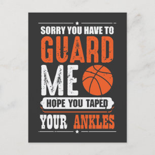 Funny Basketball Player Team Sport Trash Postcard