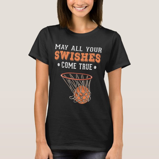 Funny Basketball Puns 3 Point Boys Girls Christmas T-Shirt (Front)