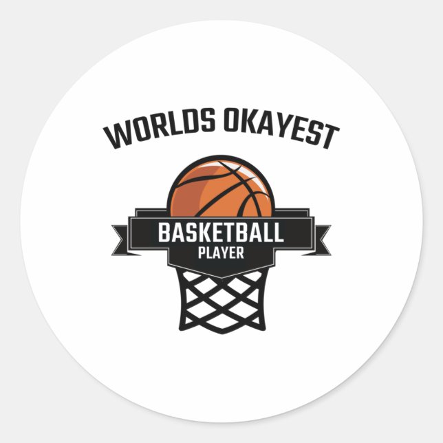 Funny Basketball Quote Basketball Quotes  Classic Round Sticker (Front)