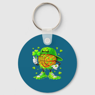 Funny basketball shamrock irish st patricks men bo key ring