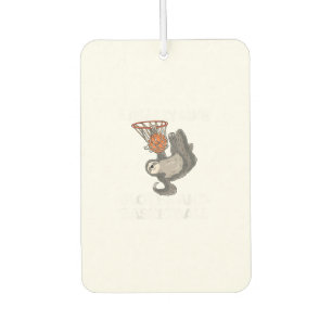 Funny Basketball Sloth Gift Cute Sloth T-Shirt Car Air Freshener