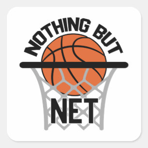 Funny Basketball T Shirt Print Square Sticker