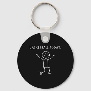 Funny Basketball Today Stick Person Leap Of Joy Pl Key Ring
