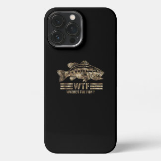 Funny Bass Fishing Camo Where's The Fish iPhone 13 Pro Max Case