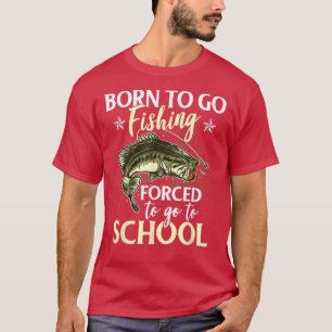 Funny Bass Fishing Graphic Kids Girls Boys Fisherm T-Shirt