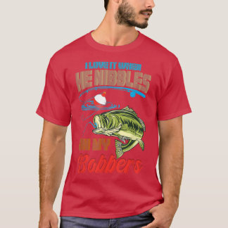 Funny Bass Fishing I Love it When He Nibbles on My T-Shirt