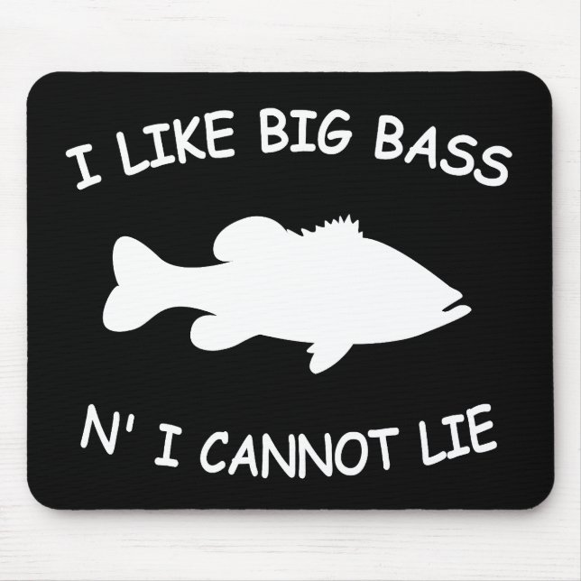 Funny Bass Fishing Mouse Mat (Front)