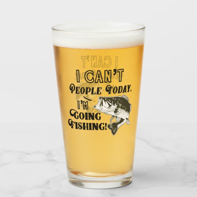 Funny Bass Fishing Quote People Sports Men Hobby Glass (Front Filled)