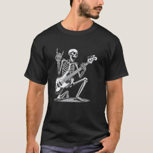 Funny Bass Guitar Skeleton Halloween Mens Womens K T-Shirt