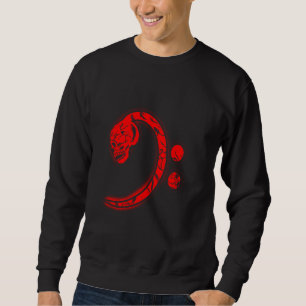 Funny Bass Player For Men Women Cool Bass Clef Gui Sweatshirt