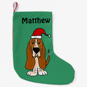 Funny Basset Hound Christmas Stocking