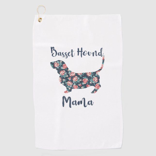 Funny Basset Hound Gifts Basset Hound Mum Shirt fo Golf Towel (Front)