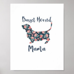 Funny Basset Hound Gifts Basset Hound Mum Shirt fo Poster