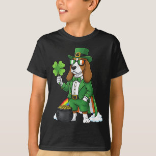 Funny Basset Hound Leprechaun St Patricks Day T-Shirt