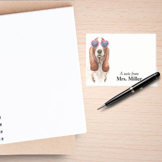 Funny Basset Hound Personalised Post-it Notes