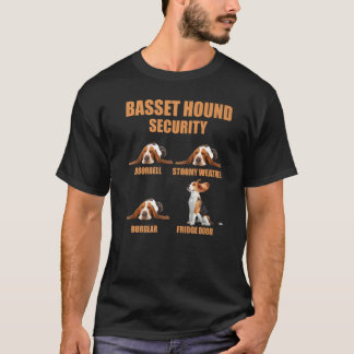 Funny Basset Hound Security Dog Pet Lovers Owners  T-Shirt