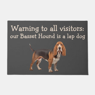 Funny Basset Hound Theme House Pet Humour Mat