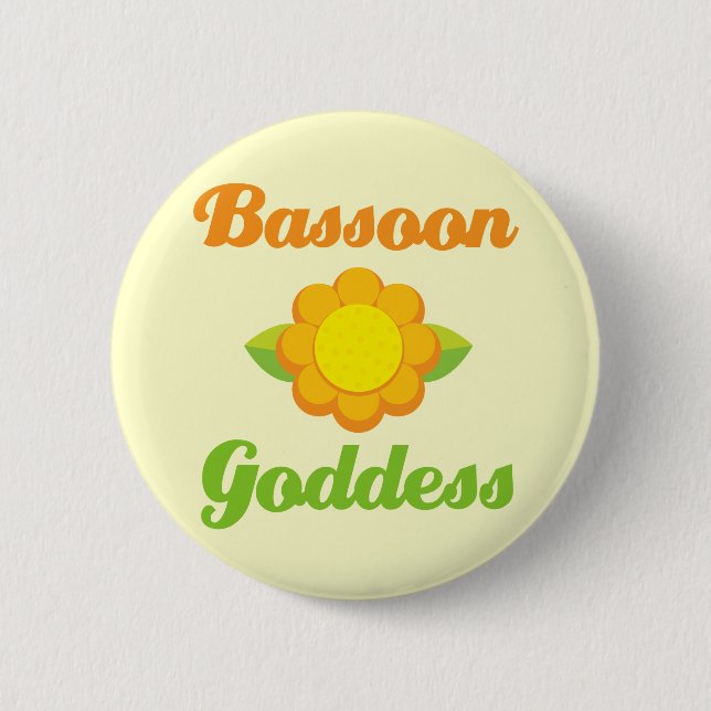 Funny Bassoon 6 Cm Round Badge (Front)