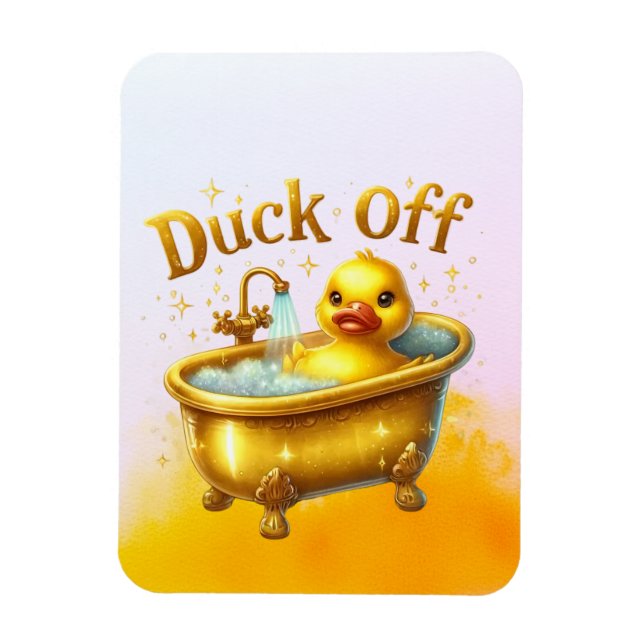 Funny Bath Duck Magnet (Vertical)