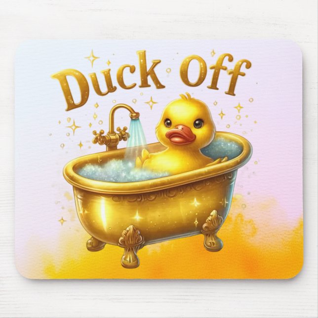 Funny Bath Duck Mouse Mat (Front)