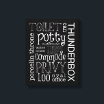 Funny Bathroom Canvas Art Print<br><div class="desc">Perfect for your bathroom!</div>