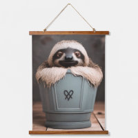 Funny Bathroom Decor Wall Art Sloth