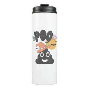 Funny Bathroom Humor Halloween Spooky Poo Design   Thermal Tumbler