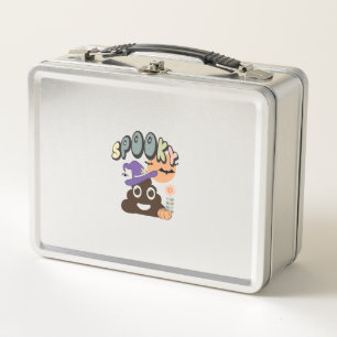 Funny Bathroom Humour Cute Retro Halloween Spooky Metal Lunch Box