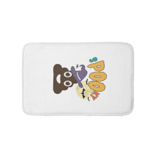 Funny Bathroom Humour Halloween Spooky Poo Design  Bath Mat