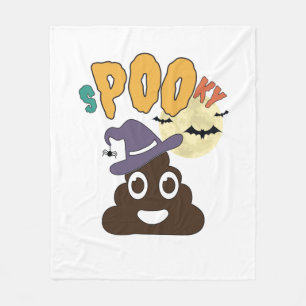 Funny Bathroom Humour Halloween Spooky Poo Design  Fleece Blanket